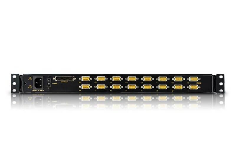 מסוף LCD כפול 17 אינץ' כולל 16 חיבורים ATEN CL1016M (1)