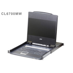 מסוף LCD למסילה אחת USB, HDMI DVI VGA כולל נורת LED גודל 17.3 אינץ' ATEN CL6700 (1)