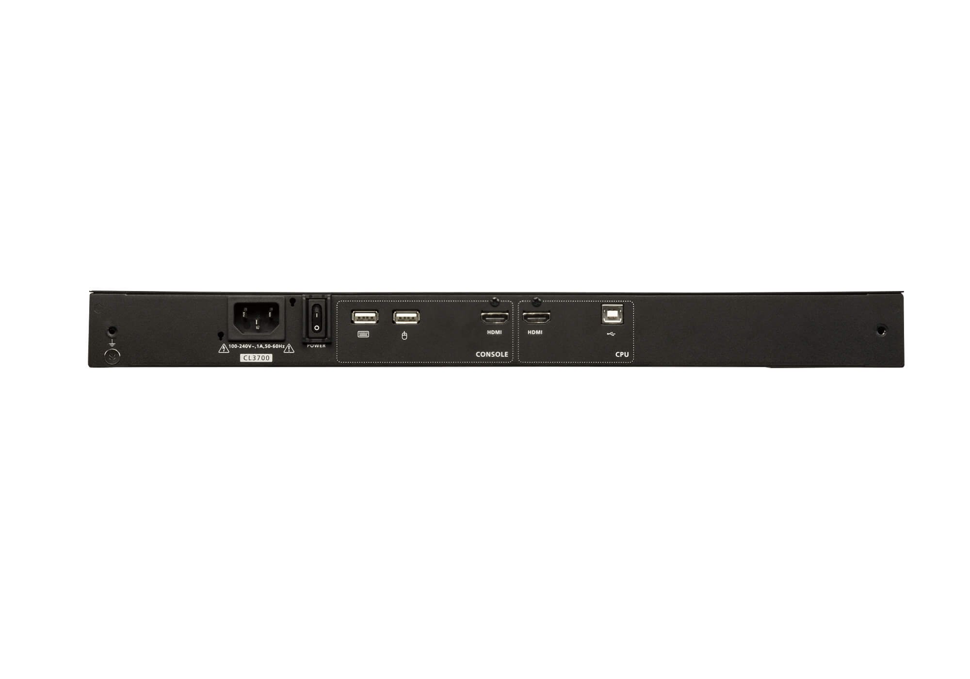 מסוף LCD רחב במיוחד לעומק קצר במיוחד USB, HDMI כולל מנורת תאורת מקלדת ATEN CL3700 (1)