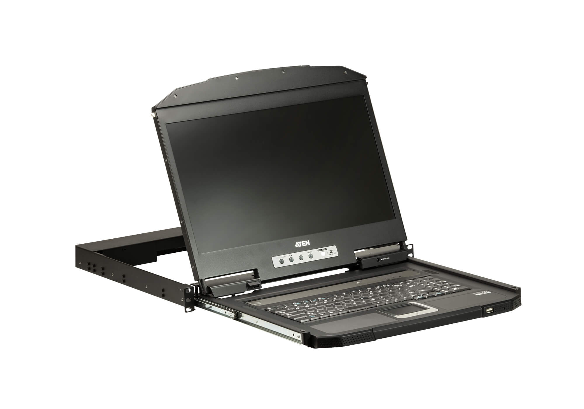 מסוף LCD רחב במיוחד לעומק קצר במיוחד USB, HDMI כולל מנורת תאורת מקלדת ATEN CL3700 (2)