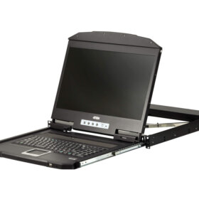 מסוף LCD רחב במיוחד לעומק קצר במיוחד USB, HDMI כולל מנורת תאורת מקלדת ATEN CL3700 (3)