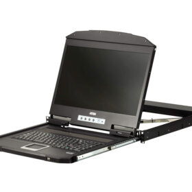 מסוף LCD רחב במיוחד לעומק קצר במיוחד USB, VGA כולל מנורת לד ATEN CL3100 (1)