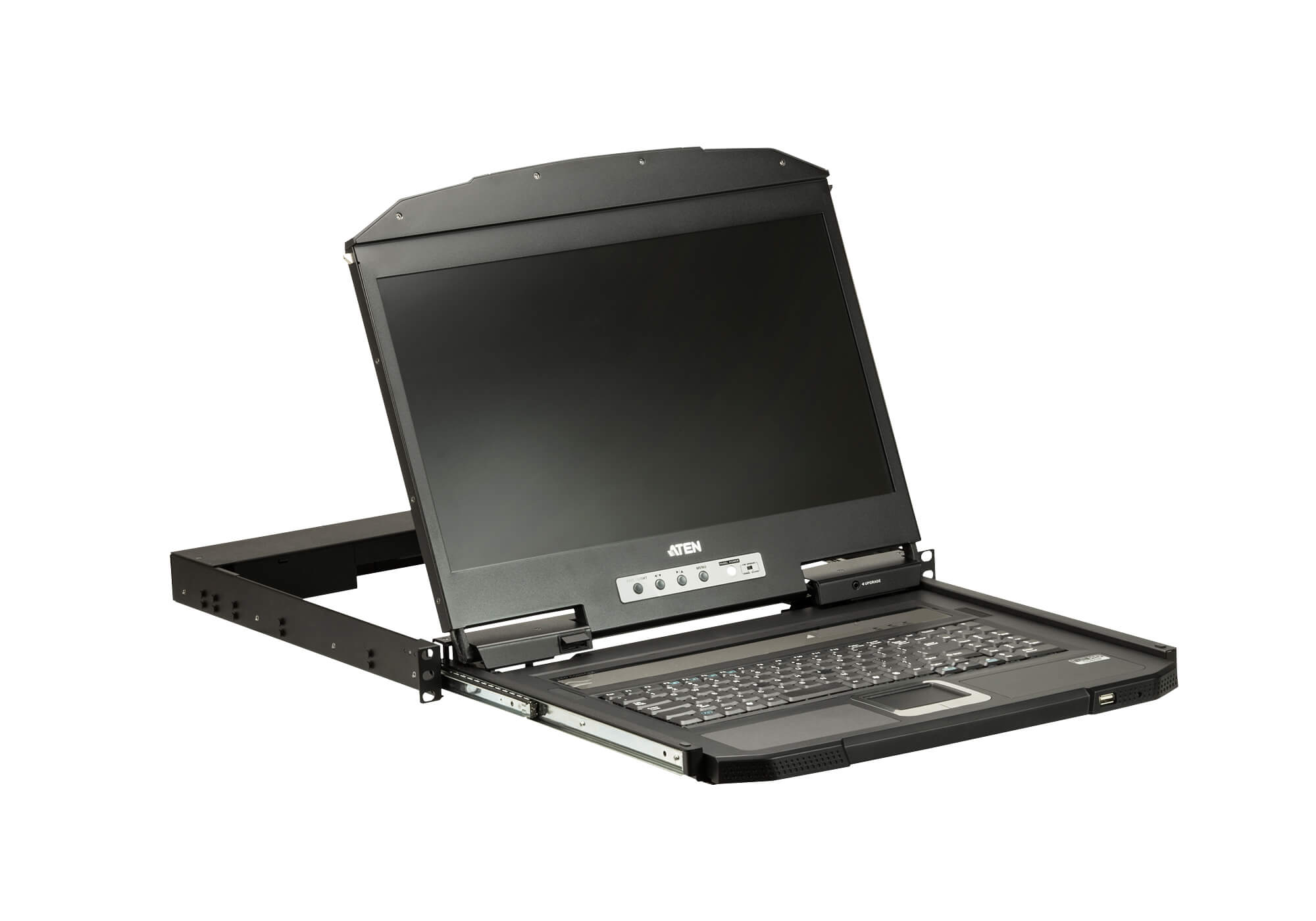 מסוף LCD רחב במיוחד לעומק קצר במיוחד USB, VGA כולל מנורת לד ATEN CL3100 (3)