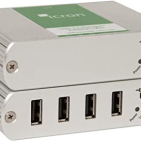 מערכת הארכת LAN 2.0 Ethernet USB עם 4 יציאות Icron Ranger 2304GE-LAN