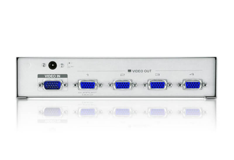 מפצל VGA בעל 4 יציאות 350MHz בצבע אפור ATEN VS94A (2)