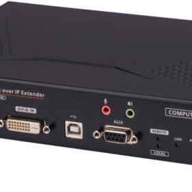 משדר DVI-D דו-קיבולי KVM מעל IP עם משדר PoE תומך ברזולוציות 4K מעבר מהיר באופן אוטומטי ATEN KE6912T (1)
