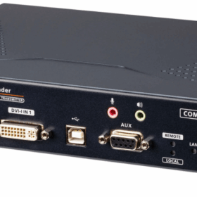משדר DVI-I כפול KVM מעל משדר IP עד 10 קמ תומך בהרחבות מודול ATEN KE6940AT (1)