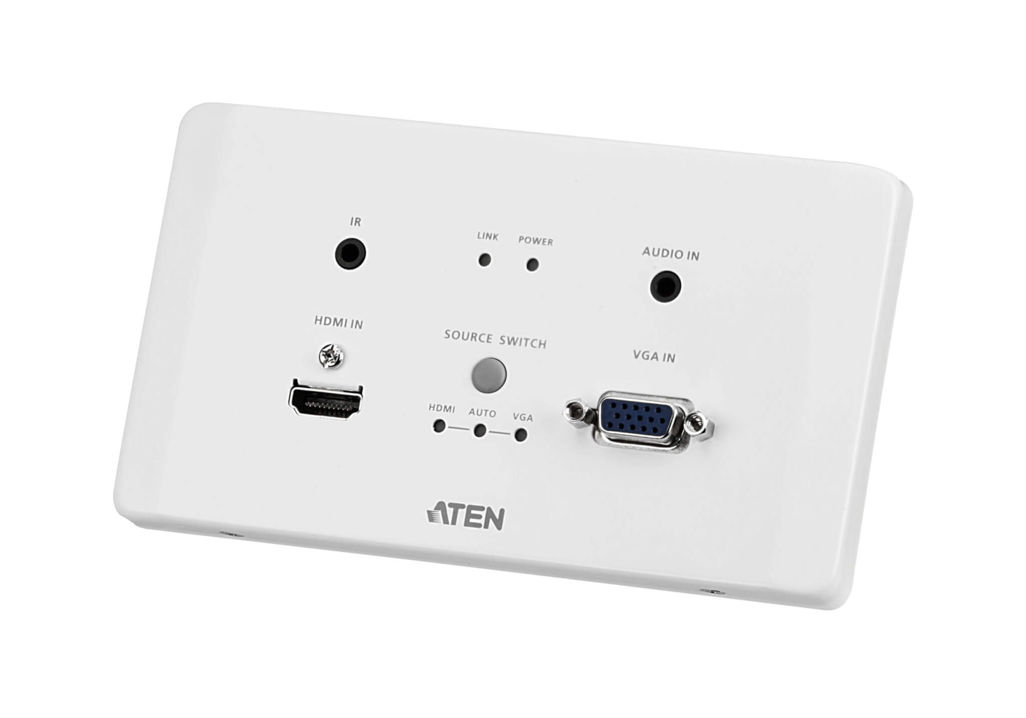 משדר HDMI & VGA HDBaseT עם לוח קיר לאיחוד האירופי PoH HDBaseT Class A ברזולוצייה 4K עד 100 מטר ATEN VE2812AEUT (1)
