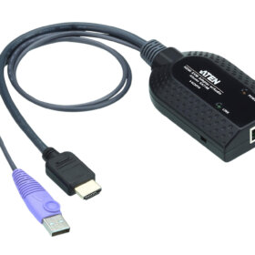 מתאם KVM USB HDMI וירטואלי (תמיכה בקורא כרטיסים חכמים ובהטמעת אודיו) ATEN KA7188