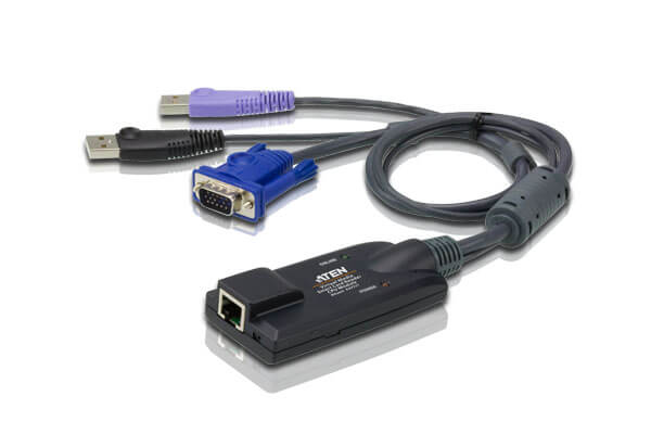 מתאם KVM וירטואלי מסוג USB VGA עם תמיכה בכרטיס חכם ATEN KA7177