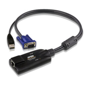 מתאם USB VGA KVM בצבע שחור ATEN KA7570