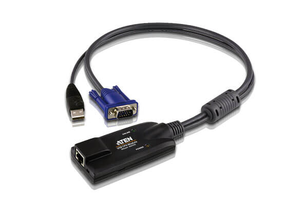 מתאם USB VGA KVM בצבע שחור ATEN KA7570