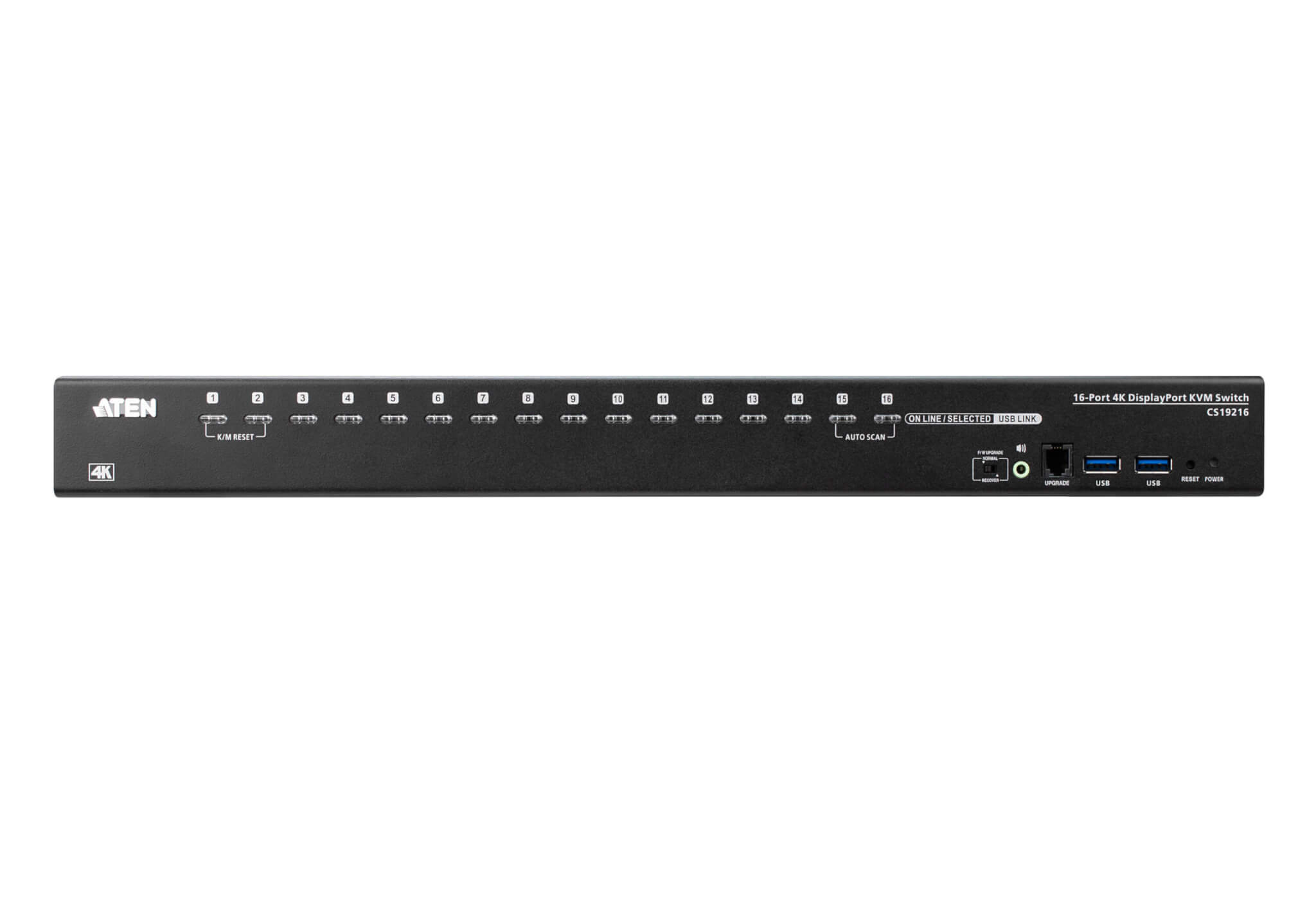 מתג 16 יציאות USB 3.0 4K DisplayPort KVM שולט בעד 256 מחשבים ATEN CS19216 (1)