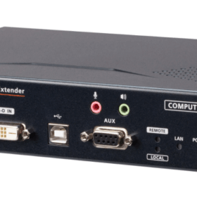 מתג 2 DVI-D Dual-Link KVM מעל IP עם SFP כפול ו- PoE ברזלוציה 2K חיבור אוטומטית למשדר ATEN KE6922T (1)