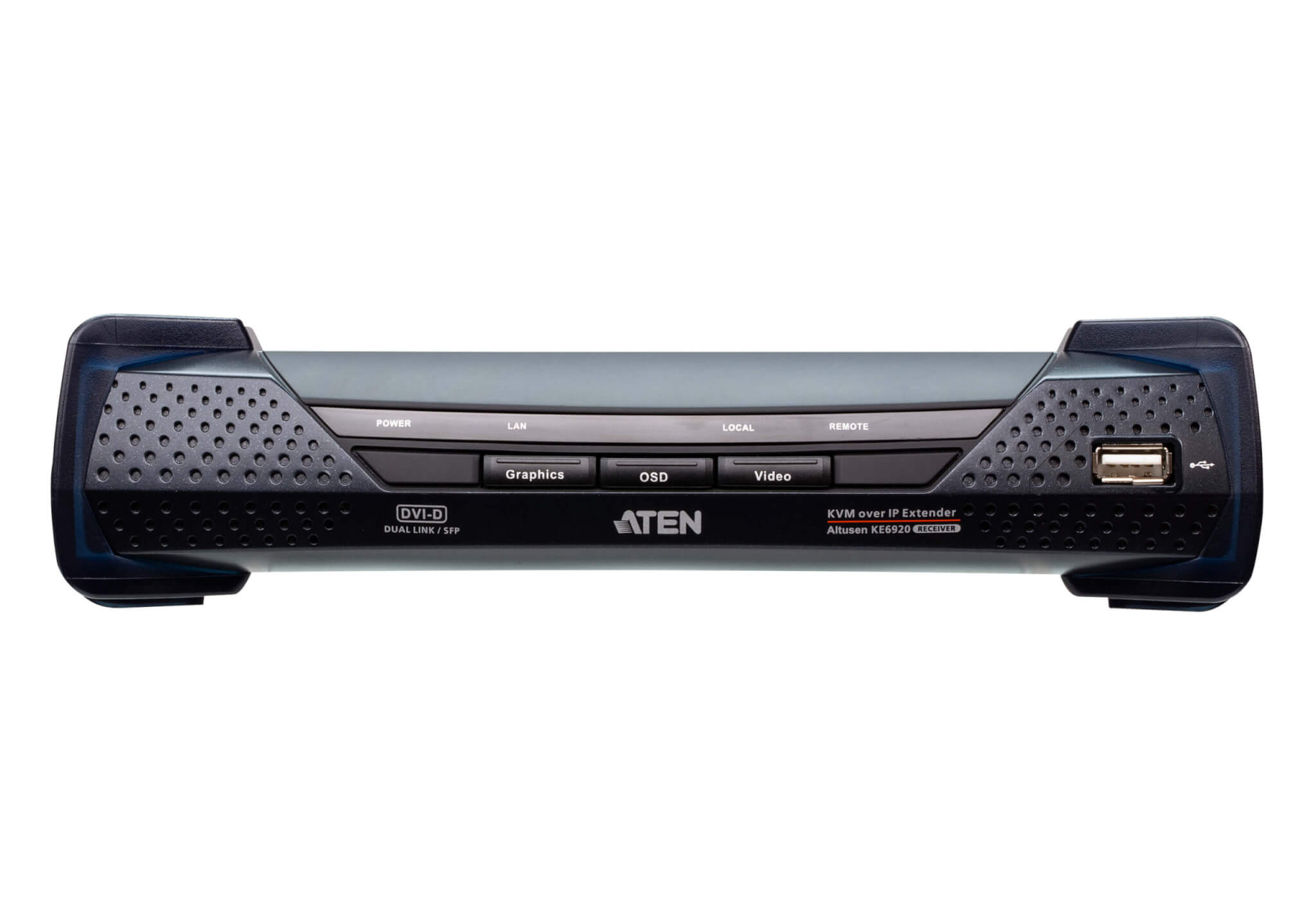 מתג 2 DVI-D Dual-Link KVM מעל IP עם SFP כפול ו- PoE ברזלוציה 2K חיבור אוטומטית למשדר ATEN KE6922T (3)