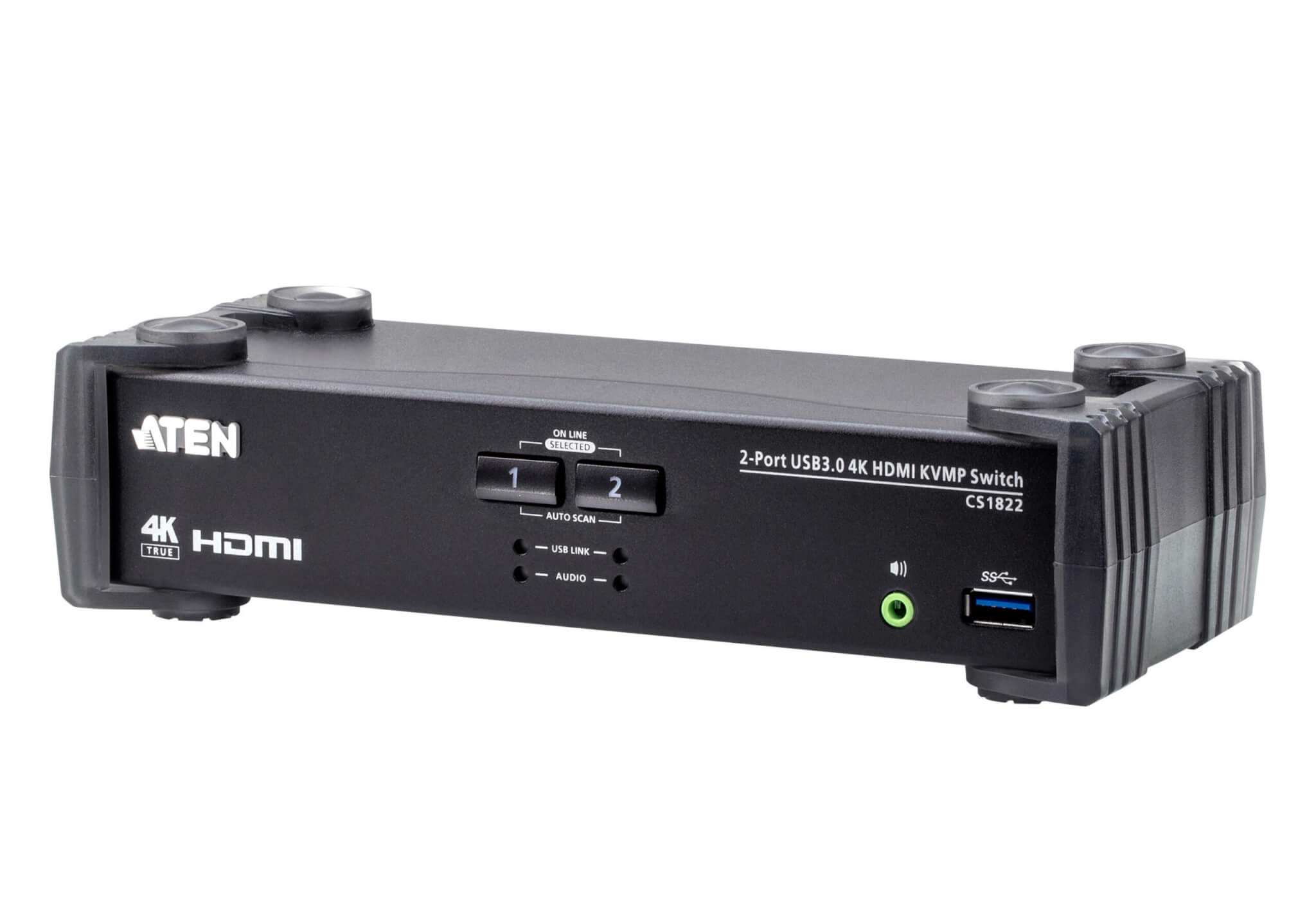 מתג 2 יציאות USB 3.0 4K HDMI KVMP עם מצב מיקסר אודיו ATEN CS1822 (1)