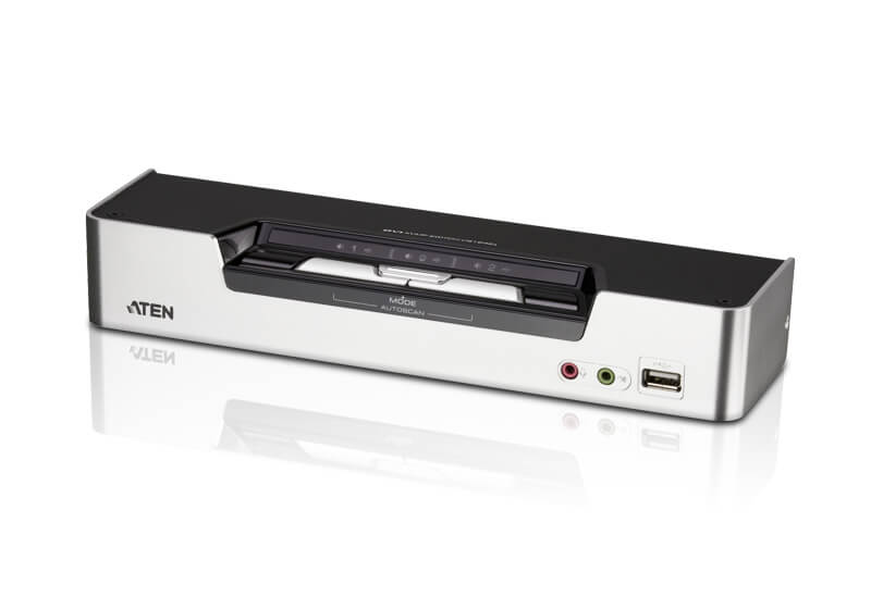 מתג 2 יציאות USB DVI כפול קישור תצוגה כפולהשמע KVMP ™ איכות וידאו מעולה ATEN CS1642A (2)