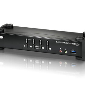 מתג 4 יציאות DisplayPort KVMP ברזולוצייה 4K חיבור USB3.0 כולל כבלים ATEN CS1924 (3)