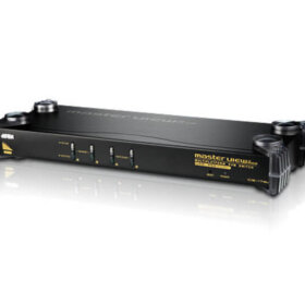 מתג 4 יציאות PS2-USB VGAאודיו KVM עד 3 רמות - מספק עד 64 קונסולת מחשבים ATEN CS1754 (2)