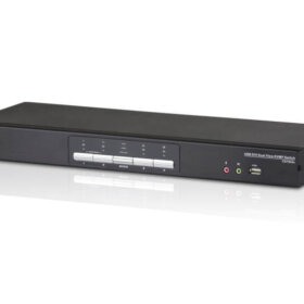 מתג 4 יציאות USB DVI כפול קישור תצוגה כפולהשמע KVMP צבע שחור ATEN CS1644A (2)
