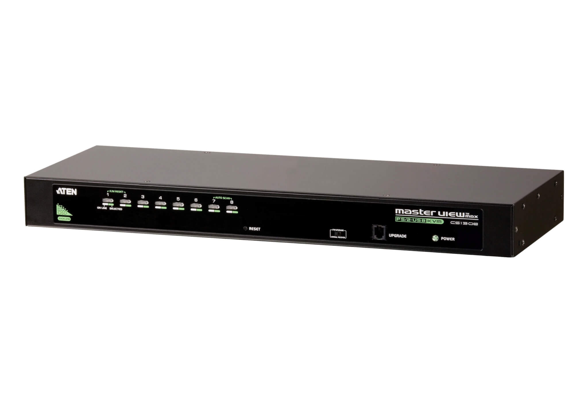 מתג 8 יציאות PS2-USB VGA KVM כולל מקשי קיצור ותפריט תצוגה ATEN CS1308 (3)
