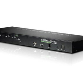 מתג 8 יציאות PS2-USB VGA KVM עם חיבור שרשרת דייזי ותמיכה היקפית USB בצבע שחור ATEN CS1708A (2)