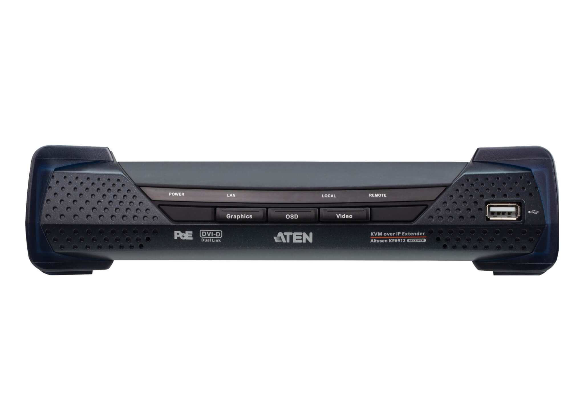 מתג DVI-D Dual Link KVM over IP Extender עם PoE ברזולוציה 2K מעבר מהיר באופן אוטומטי ATEN KE6912 (2)