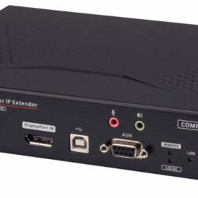 מתג DisplayPort תצוגה יחידה KVM מעל משדר IP עם PoE ברזולוצייה 4K עד 10 קמ ATEN KE9952T (1)