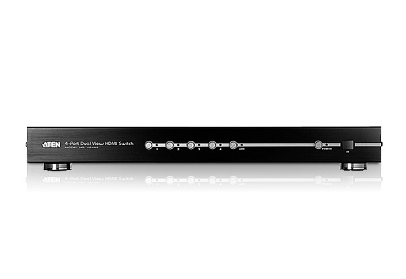 מתג HDMI בעל 4 יציאות עם יציאה כפולה ATEN VS482 (1)