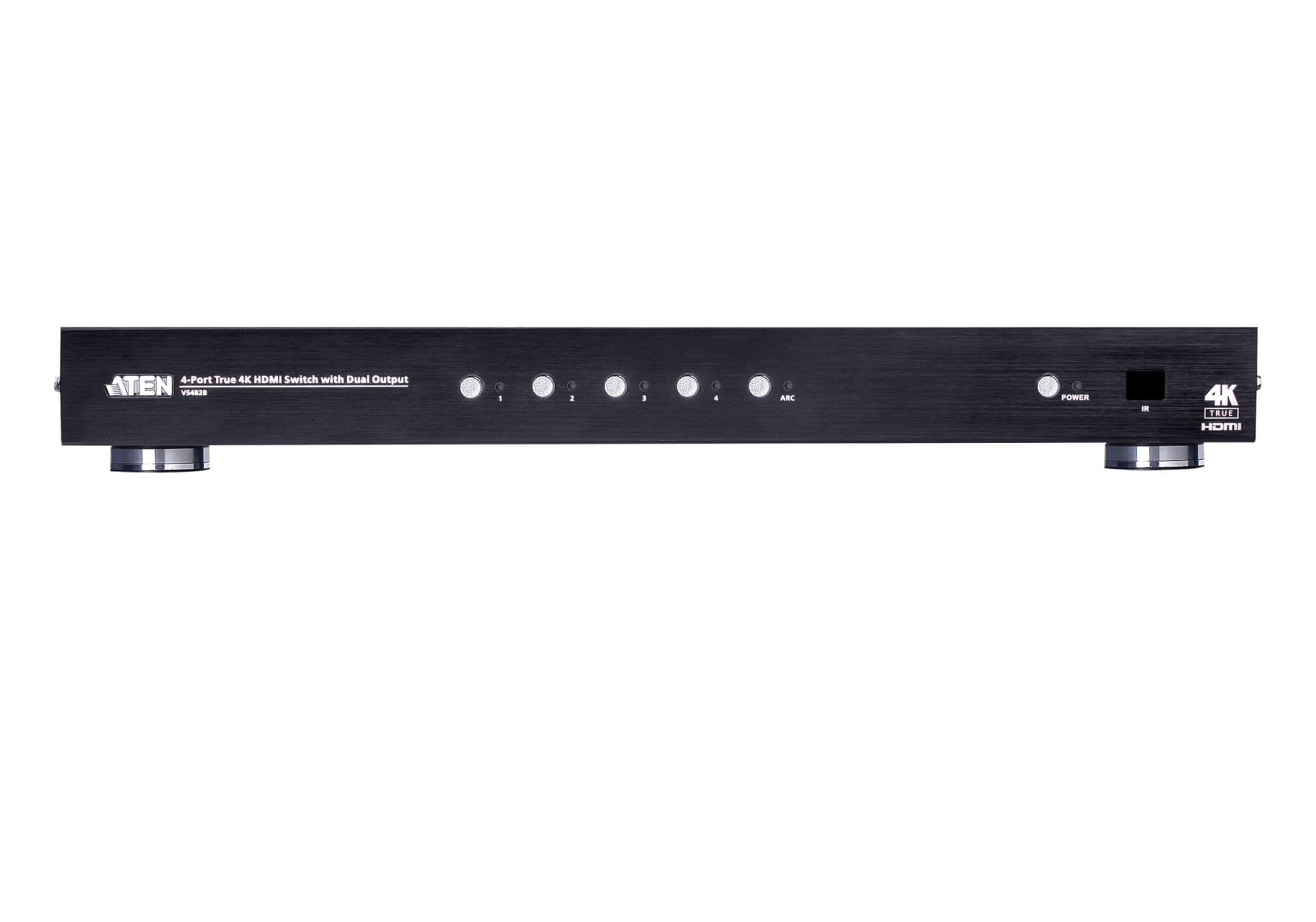 מתג HDMI בעל 4 יציאות עם יציאה כפולה ברזולוצייה 4K עד 4 מקורות ATEN VS482B (2)