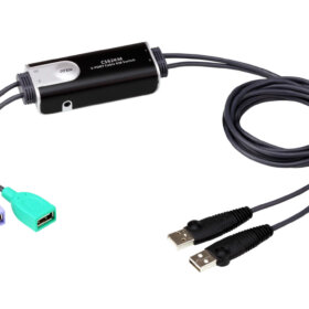 מתג KM עם כבל USB בצבע שחור ATEN CS62KM