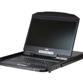 מתג KVM LCD עם 8 יציאות PS2-USB VGA עם מסילה אחת רחבה ATEN CL3108 (2)