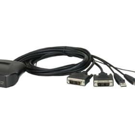 מתג KVM כבל USB עם שני יציאות USB עם בורר יציאות מרחוק ATEN CS22D (1)