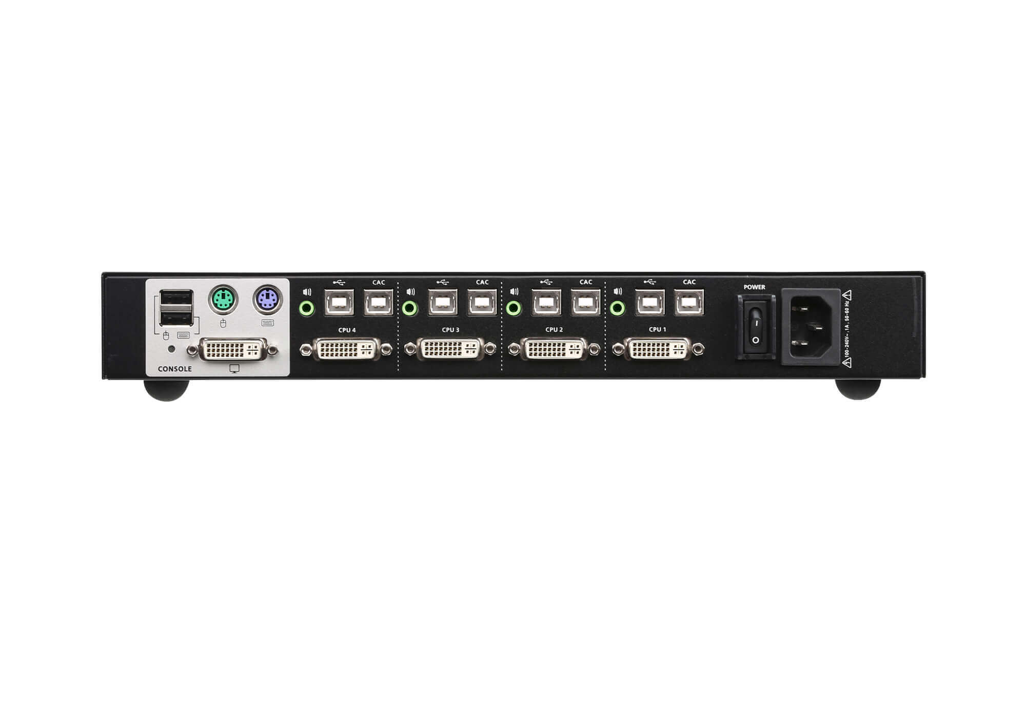 מתג KVM מאובטח USB DVI 4 יציאות (תואם PSS PP v3.0) תואם דרישות אבטחה ATEN CS1184D (2)