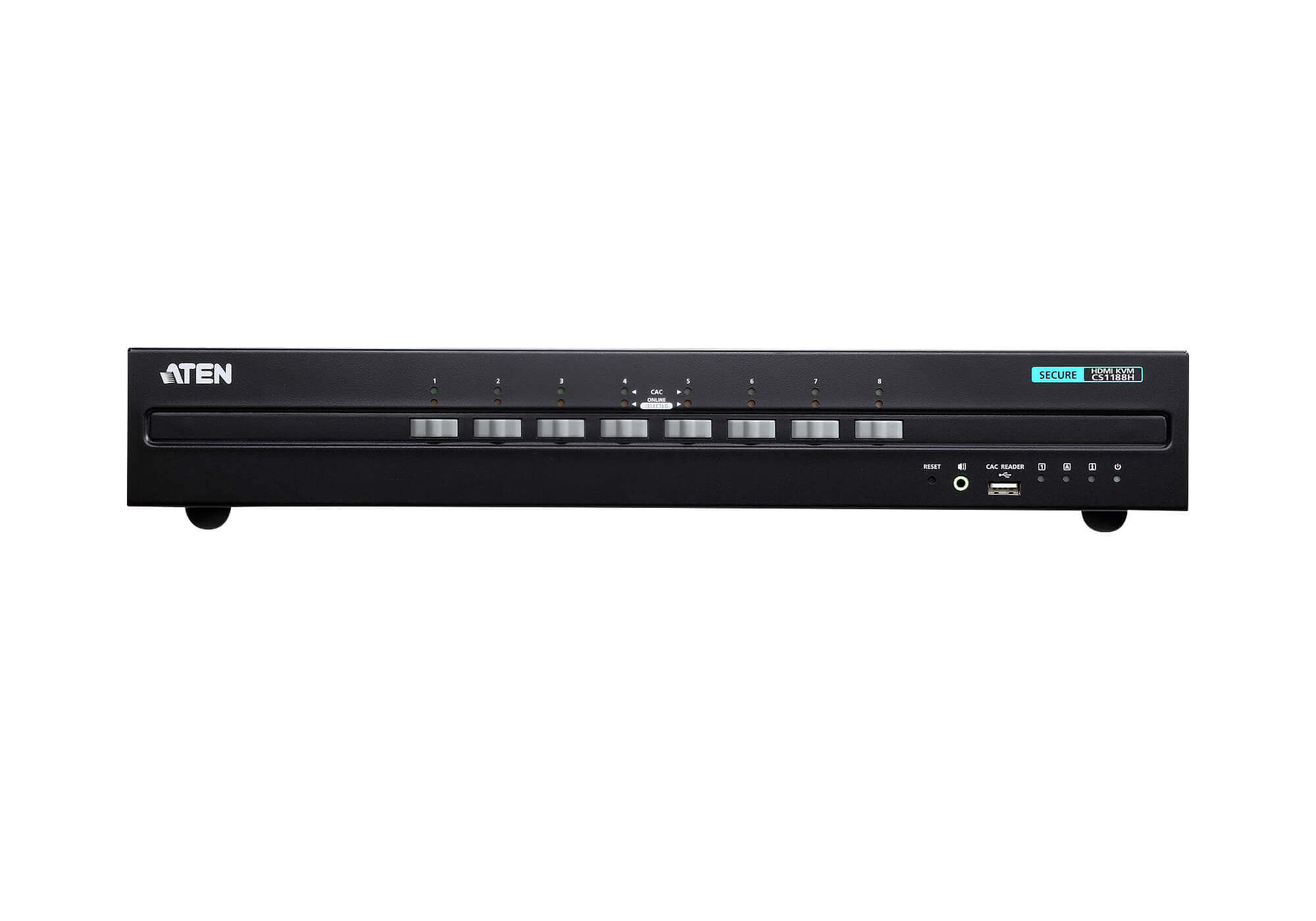 מתג KVM מאובטח USB עם 8 יציאות USB (תואם PSS PP v3.0) תואם דרישות אבטחה ATEN CS1188H (2)