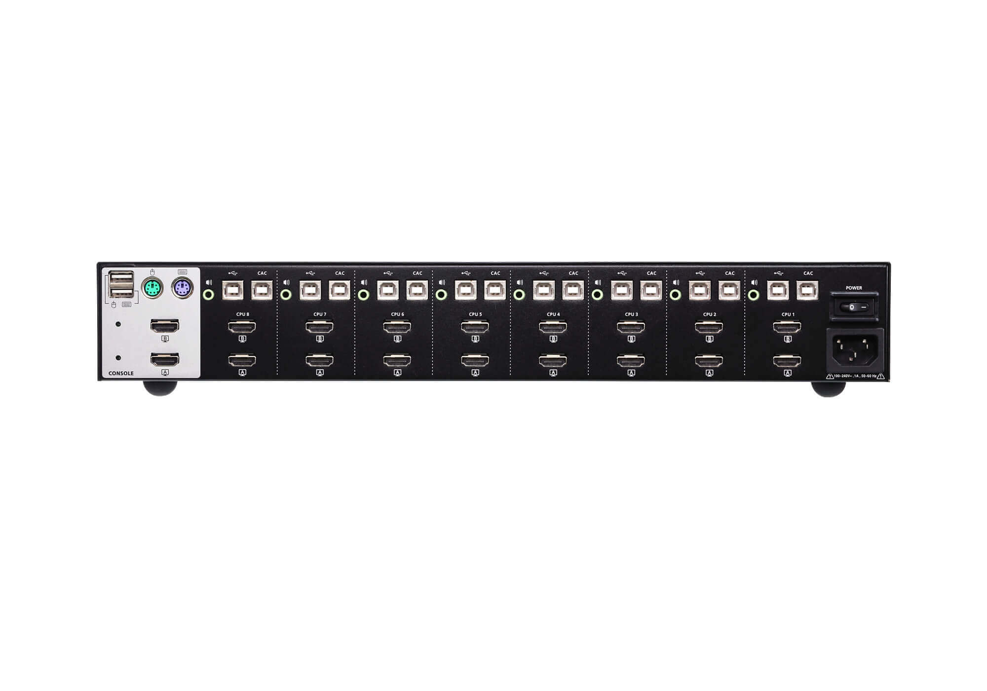 מתג KVM מאובטח מסוג KVM מאובטח עם 8 יציאות USB HDMI (תואם PSS PP v3.0) תואם דרישות אבטחה ATEN CS1148H (2)