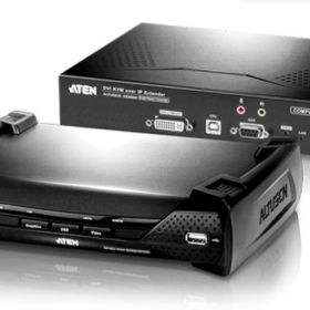מתג USB DVI תצוגת יחיד KVM מרחיב IP כולל רזולוציות גבוהות ATEN KE6900 (1)