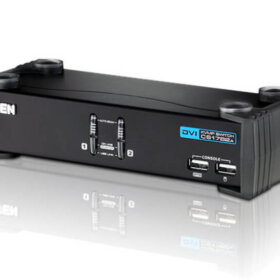 מתג USB DVIאודיו 2 יציאות KVMP בצבע שחור ATEN CS1762A (2)