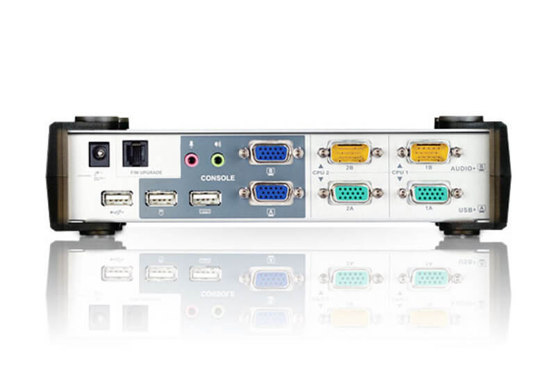מתג USB VGA דו-יציאות מסוג USBשמע KVMP ™ ברזולוציות גבוהות ATEN CS1742 (1)