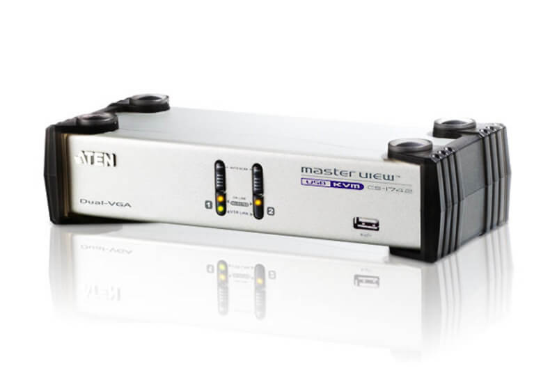 מתג USB VGA דו-יציאות מסוג USBשמע KVMP ™ ברזולוציות גבוהות ATEN CS1742 (3)