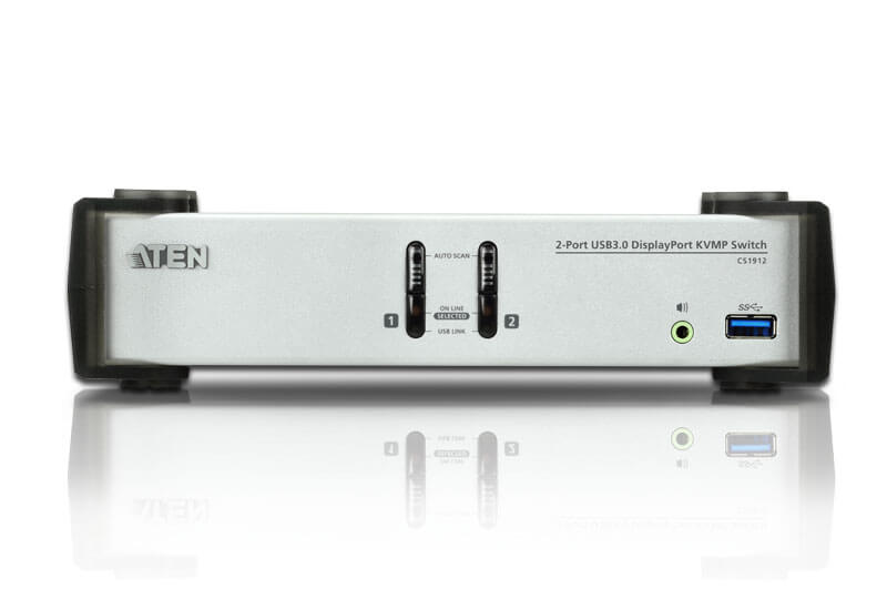 מתג USB3.0 DisplayPort KVMP בעל 2 יציאות כולל כבלים ATEN CS1912 (2)