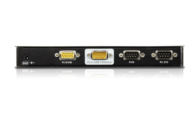מתג יציאה אחת מקומימרחוק גישה שיתוף VGA KVM מעל IP ברזולוצייה 1920X1200 צבע שחור ATEN CN8000A (1)