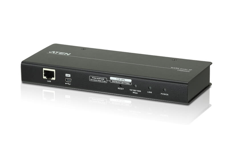 מתג יציאה אחת מקומימרחוק גישה שיתוף VGA KVM מעל IP ברזולוצייה 1920X1200 צבע שחור ATEN CN8000A (3)