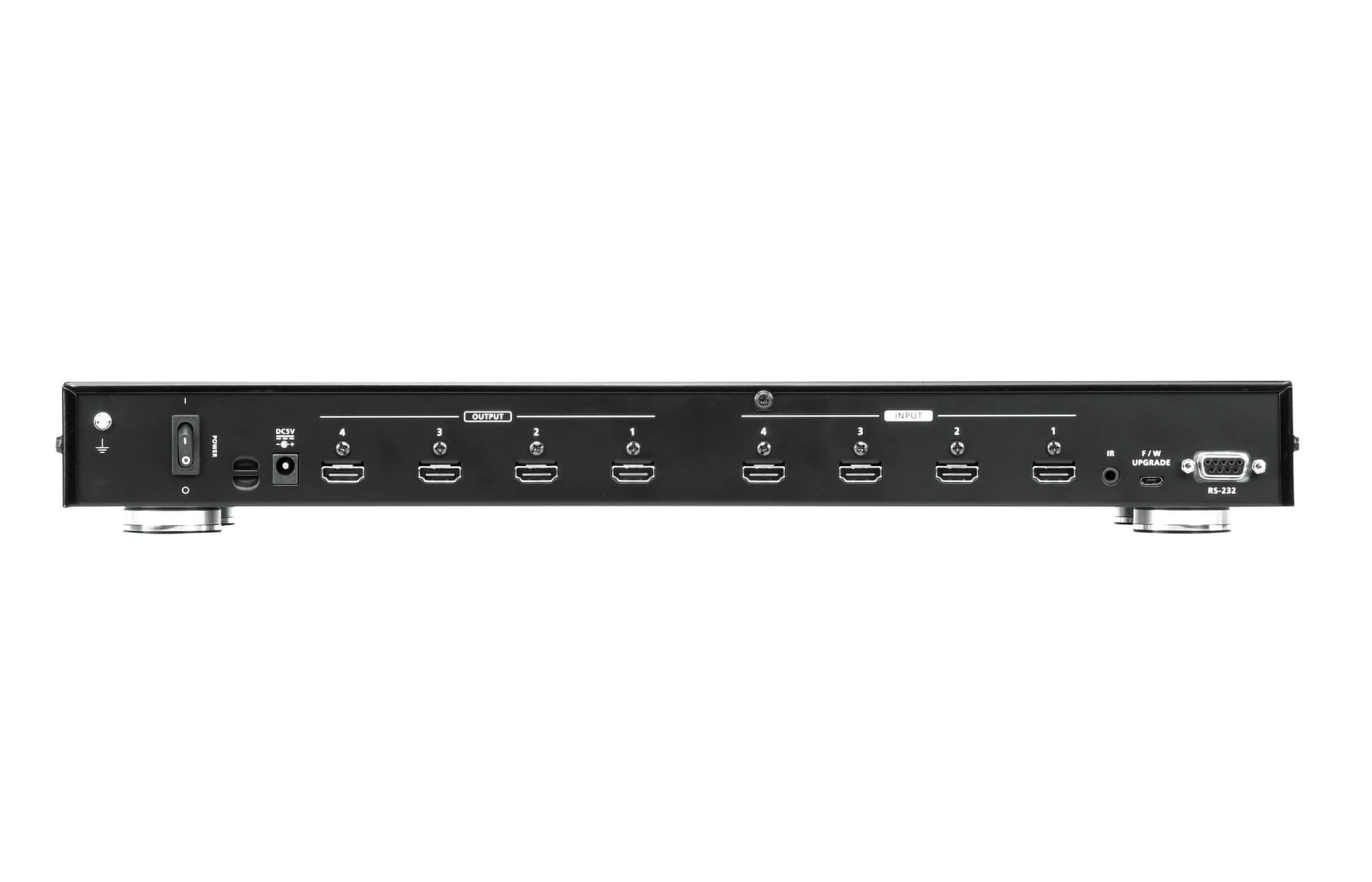מתג מטריקס 4 חיבורי HDMI ברזולוצייה 4K כולל ניהול מערכת באמצעות לחצנים ATEN VM0404HA (2)