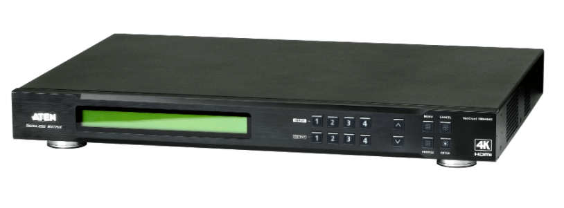 מתג מטריקס 4X4 חיבור HDMI ברזולוציות גבוהות 4K שיטות בקרה מרובות וניהול מערכת ATEN VM6404H (1)