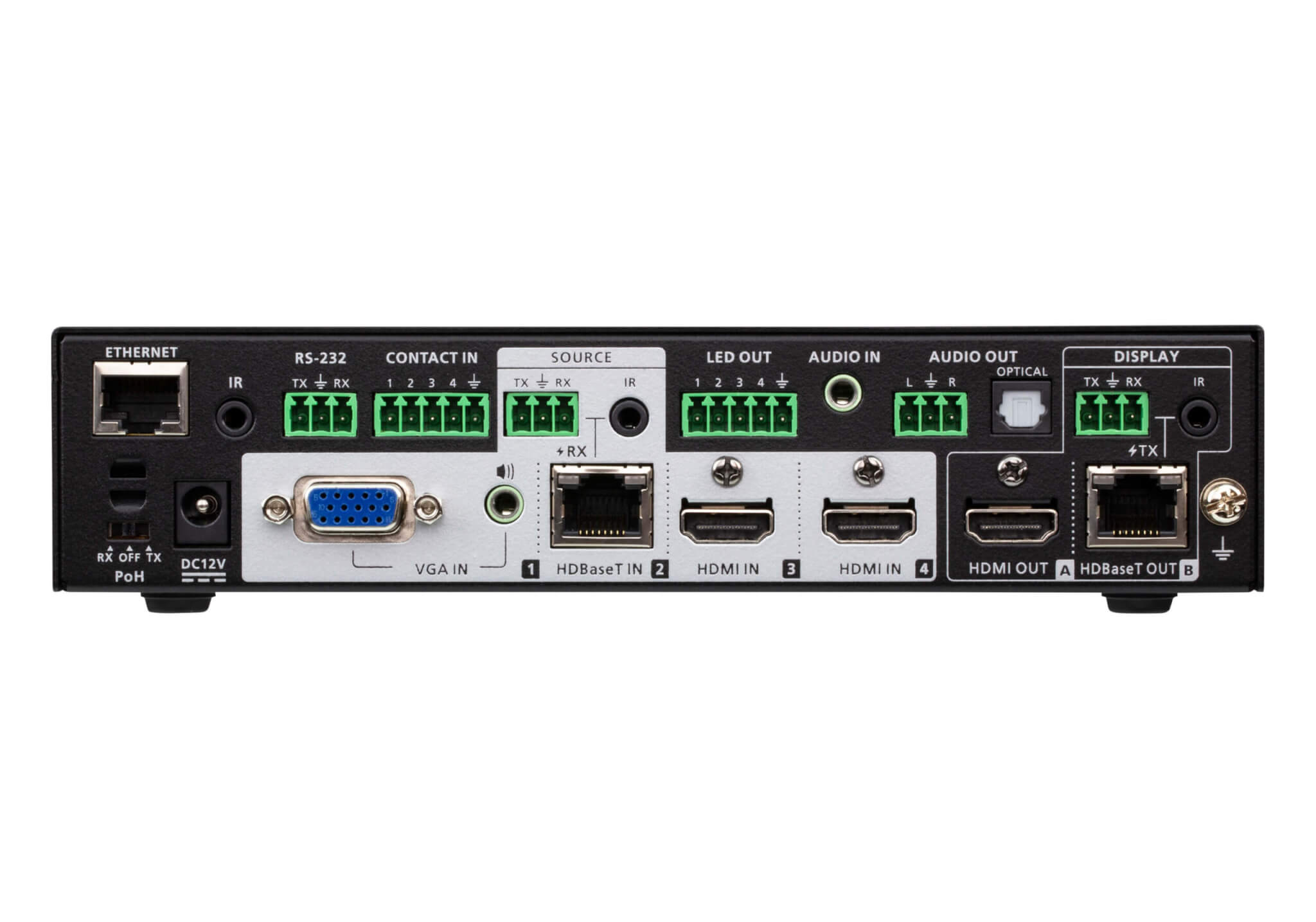 מתג מטריקס מצגת 2X4 עם קנה מידה DSP ו- HDBaseT-Lite ברזולוציה 4K עד 70 מטר ATEN VP1421 (3)