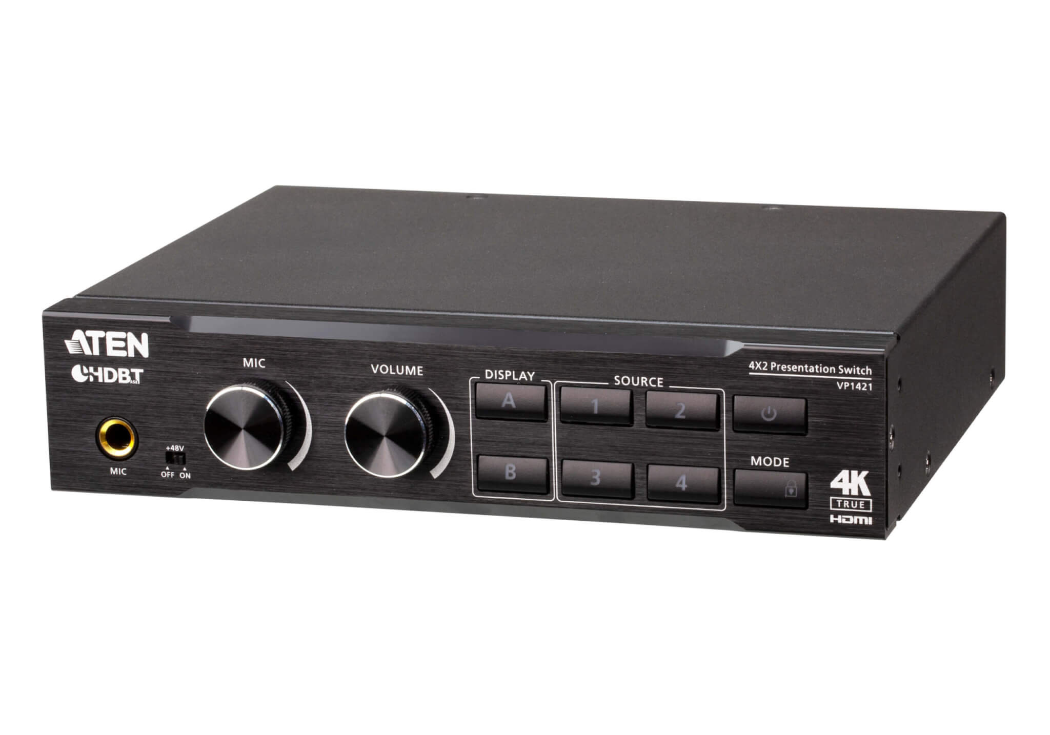 מתג מטריקס מצגת 2X4 עם קנה מידה DSP ו- HDBaseT-Lite ברזולוציה 4K עד 70 מטר ATEN VP1421 (4)