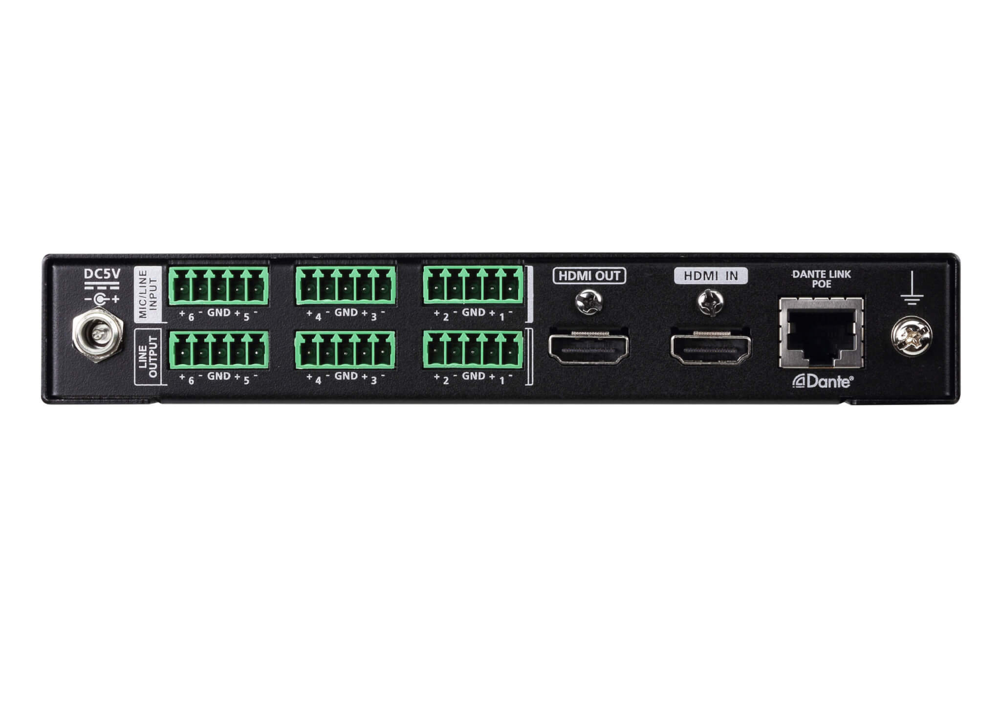 מתג ממשק שמע 6X6 Dante עם HDMI עד 6 ערוצים מרשת ATEN VE66DTH (3)