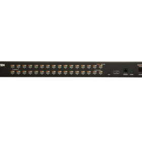 מתג מרובה ממשקים בעל 31 יציאות DisplayPort, HDMI, DVI, VGA Cat 5 KVM תומל ברזולוציות גבוהות ATEN KH1532A (1)