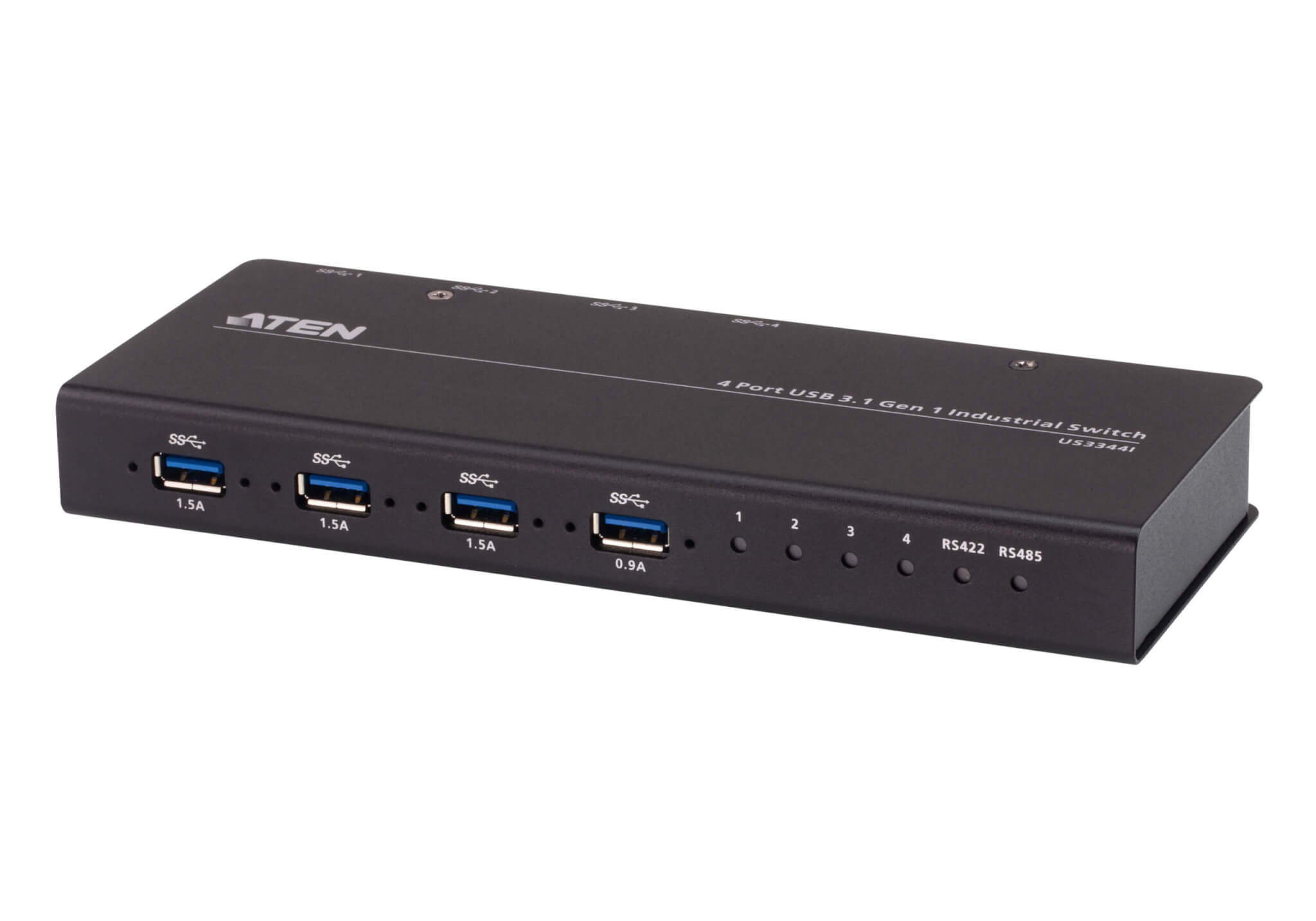 מתג רכזת תעשייתי חיבור USB 3.2 בעל 4 יציאות ATEN US3344I (1)